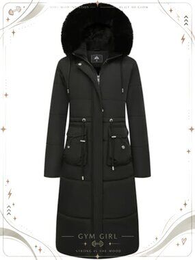 Women's Long Winter Puffer Coat Waterproof Warm Maxi Down Jacket